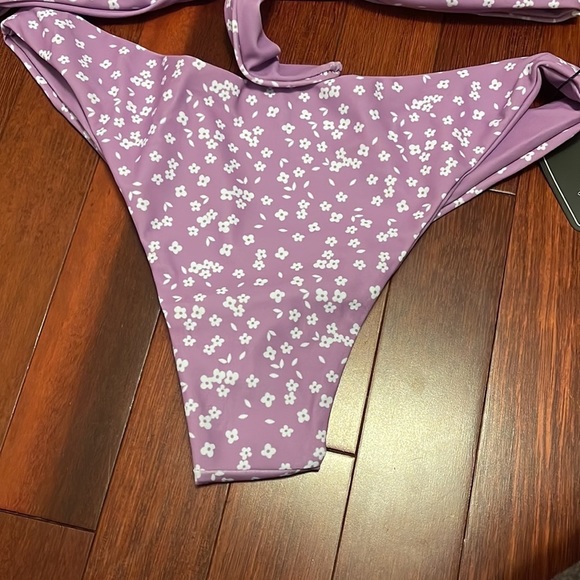 LAVENDER With White Flowers Bikini - Picture 3 of 7